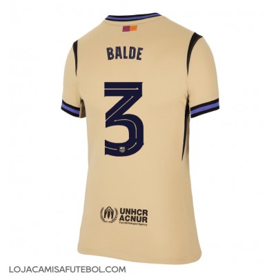 Camisa de Futebol Barcelona Alejandro Balde #3 Equipamento Secundário Mulheres 2025-26 Manga Curta Camisa de Futebol Barcelona Alejandro Balde #3 Equipamento Secundário Mulheres 2025-26 Manga Curta